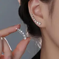 Korean Fashion Seven Star Zircon Earrings For Women Jewelry 2026 Trending New Luxury Women's Crystal Stars Stud Earrings Gifts