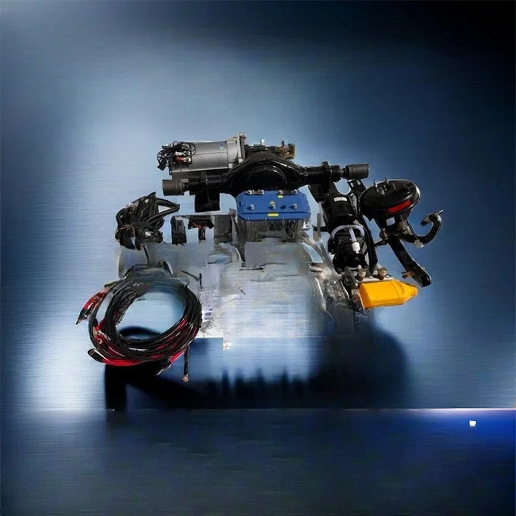Electric four-wheel heavy-duty suspension vehicle chassis accessories, large vacuum power brake AC electronic control