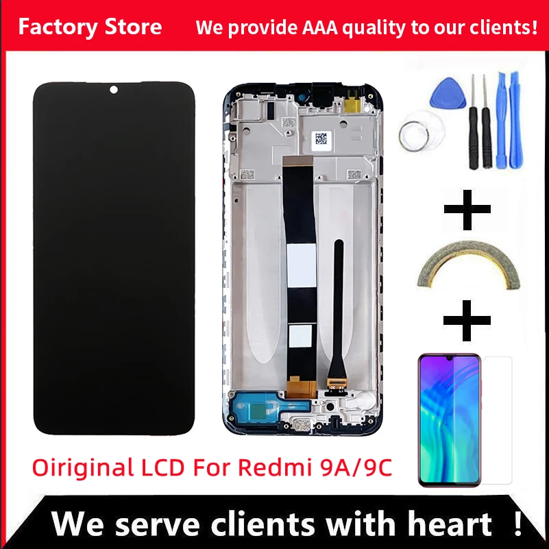 Original LCD+High Quality Touch Screen For Redmi 9C 9A LCD Sceeen Display Replacement For Redmi 9C NFC LCD Screen Assembly