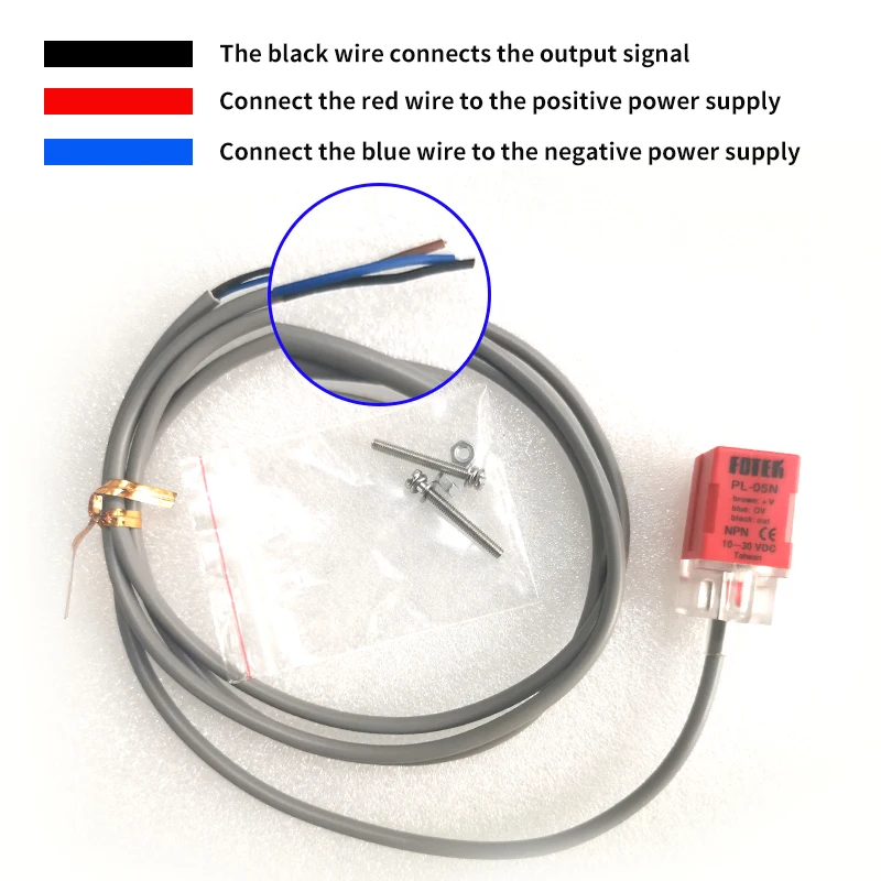 Laser proximity switch PL-05N three-wire DC normally open and normally closed universal waterproof square sensor