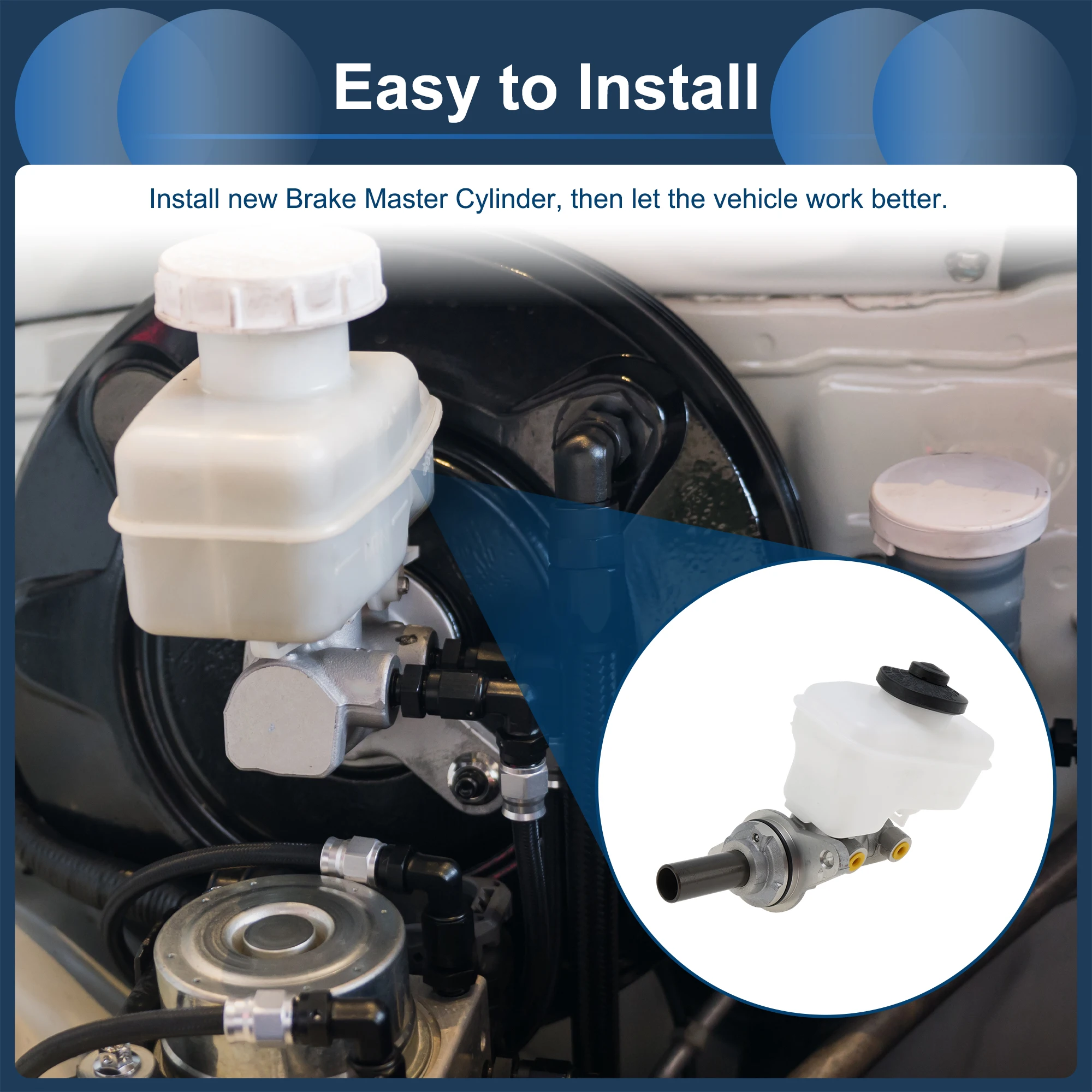 

UXCELL Brake Master Cylinder with Reservoir No.472010N020 for TOYOTA REIZ 2010-2017 Hydraulic Master Cylinder