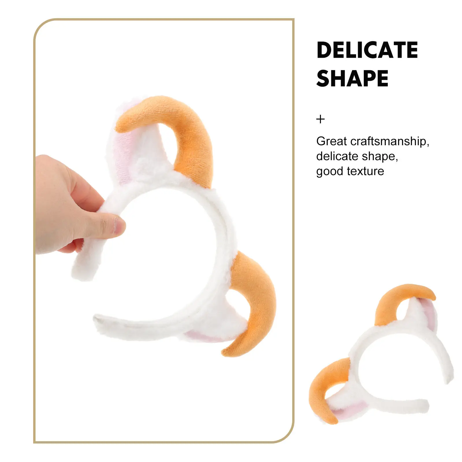 Conjunto de Acessórios de Orelhas de Cordeiro com Tiara e Cauda para Fantasia de Animal, Adereço de Ovelha Fofo para Mulheres, Homens, Crianças, Festas e Fazendas