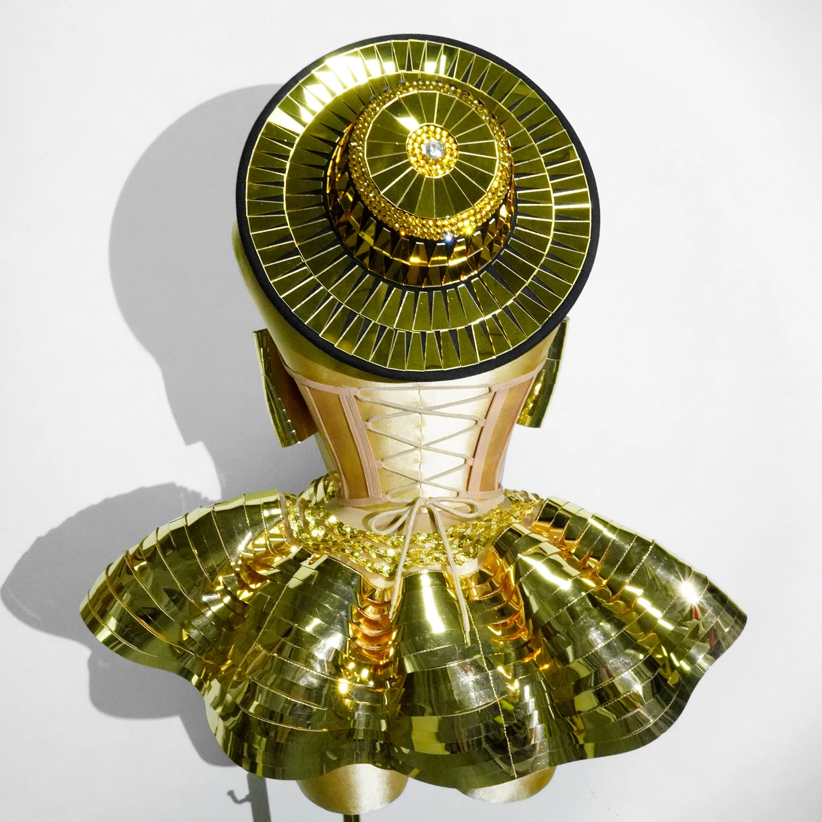 Błyszczący Złoty Strój Sceniczny z Diamentami, Zestaw na Występy, Imprezy Urodzinowe w Klubie Nocnym, dla Piosenkarzy, Drag Queen, Kostium Taneczny