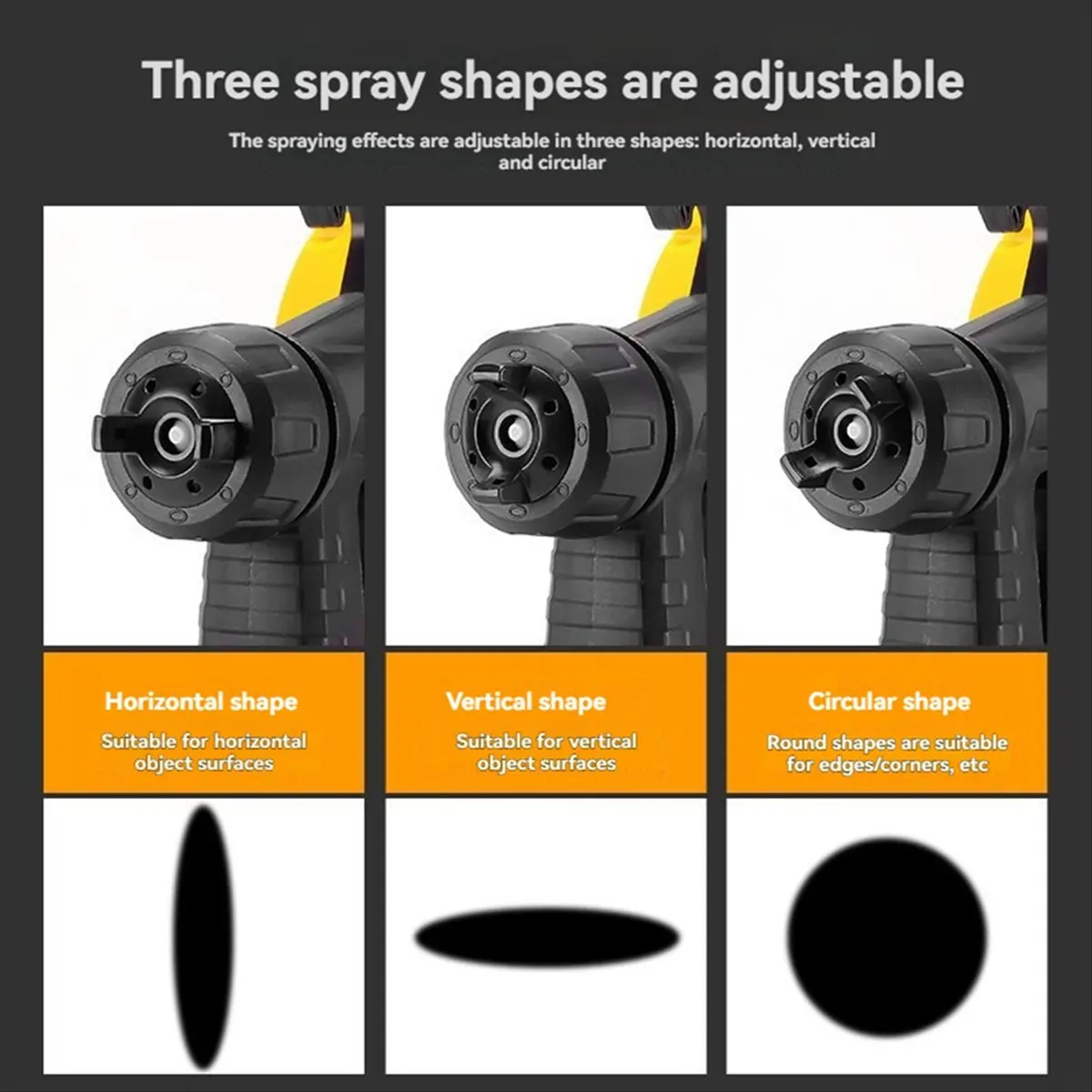 

*X07A 400W Airbrush 2.5MM Nozzle Sprays Lances Electric Paint Hand Held 800ml Sprays Power Tools Electric Airbrush UK Plug