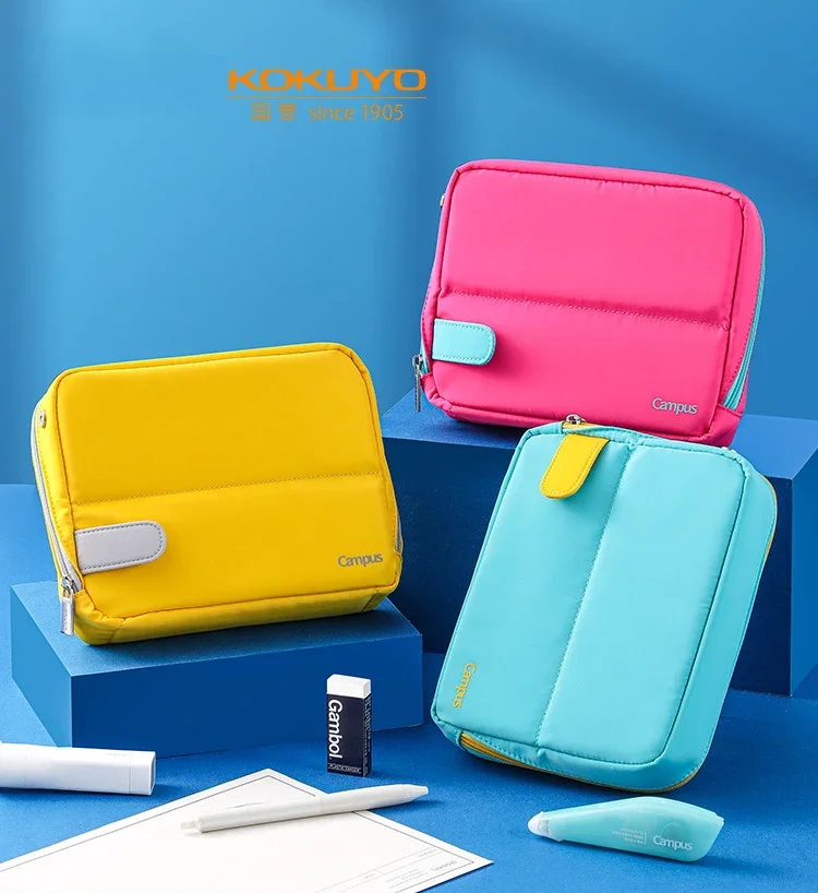 Japan KOKUYO Campus Table Stand Storage Pencil Bag Large Capacity Multi Functional Magnetic Stationery Box Storage Stationery