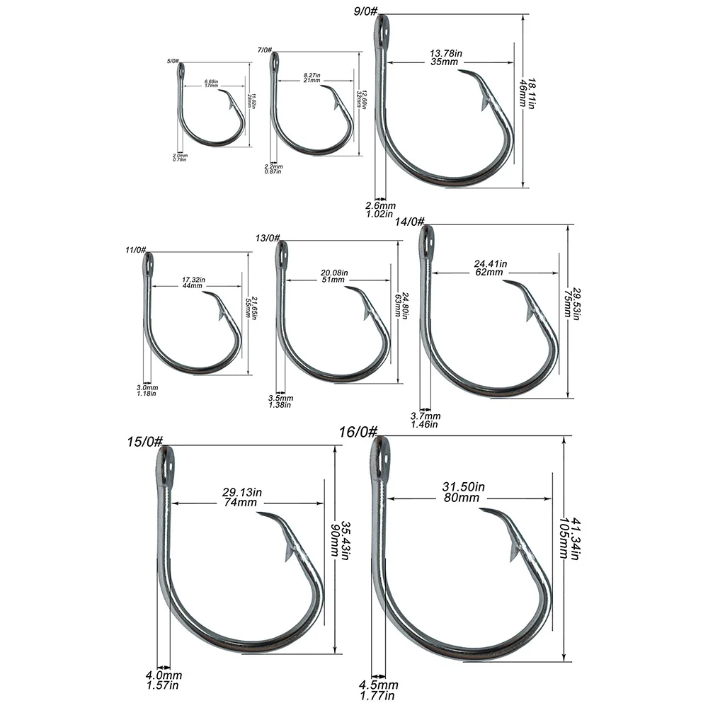 Fishhook 5/0-14/0 Giant Tuna Shark Fish Hook Steel Alloy Gaff Barbed Angle Radian Bend Barb Fishing Gear In-line Circle Hooks - AliExpress 18 Fishhook 5/0-14/0 Giant Tuna Shark Fish Hook Steel Alloy Gaff Barbed Angle Radian Bend Barb Fishing Gear In-line Circle Hooks - AliExpress 18