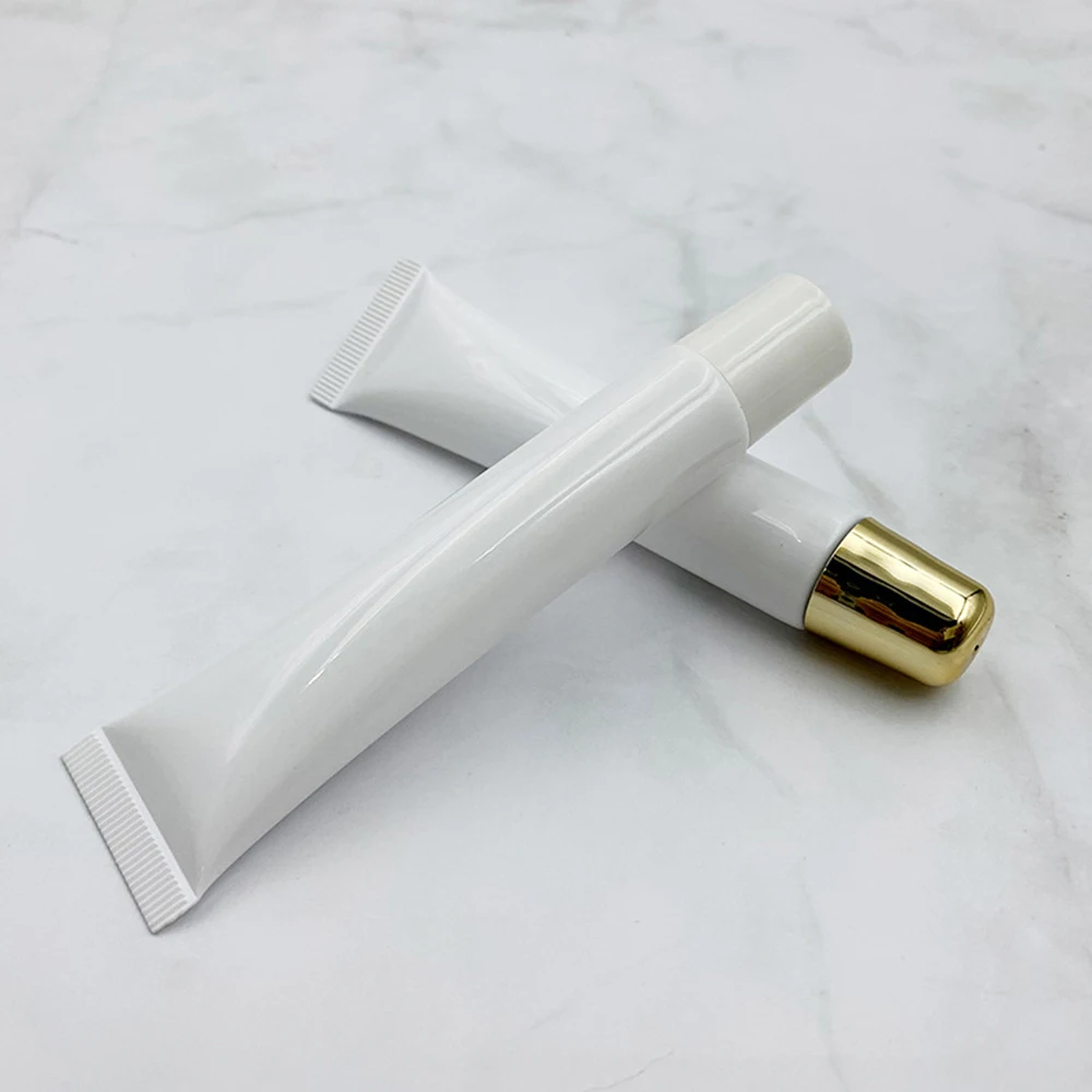 أنابيب ملمع شفاه بيضاء فارغة للنساء والفتيات ، زجاجة سفر ، قابلة لإعادة الملء ، حاوية ضغط مستحضرات تجميل ناعمة ، أداة تصنعها بنفسك ، 10: 15 ، 20: 50