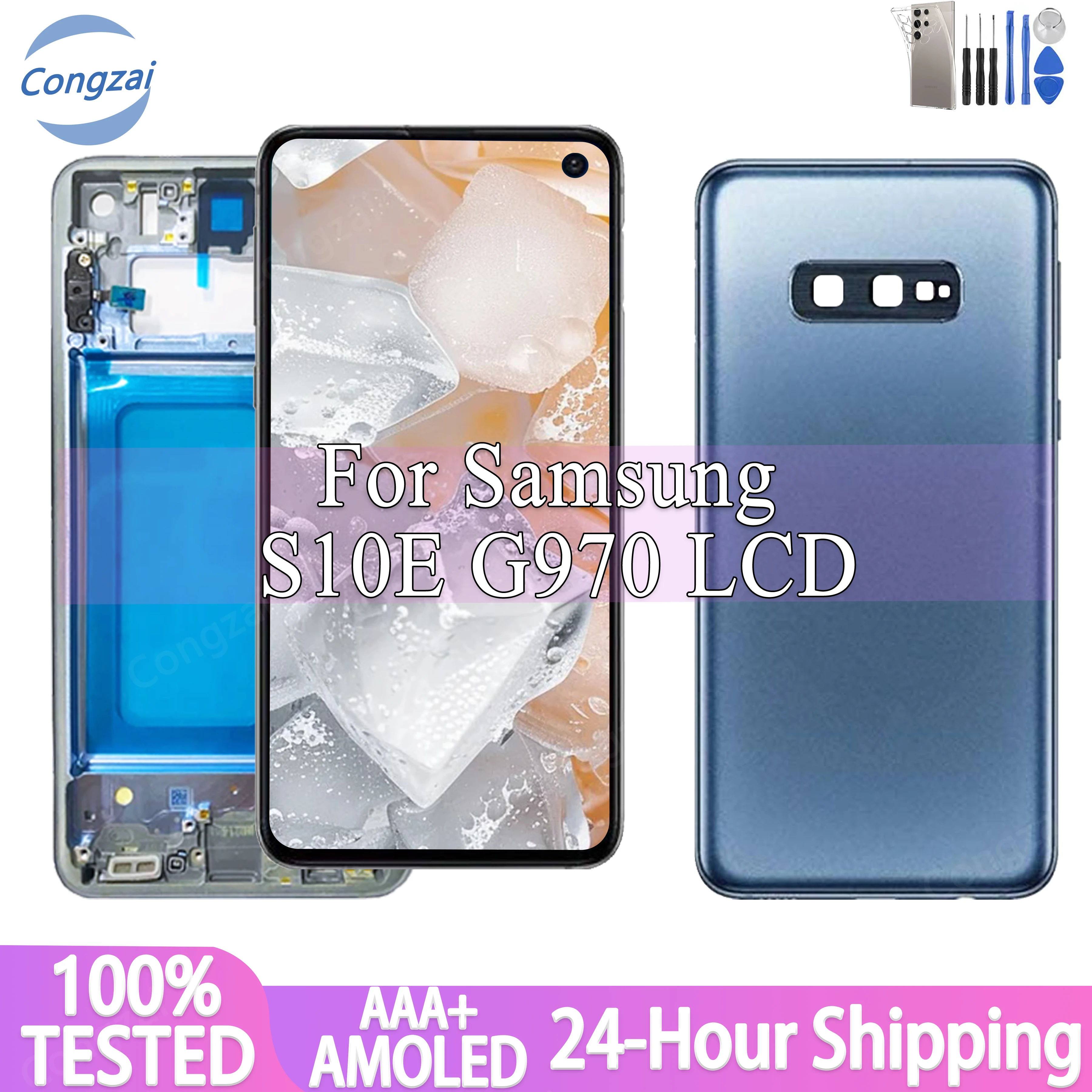 

5,8 ''S10E для Samsung Galaxy S10E G970F G970U G970W G970 G970n ЖК-дисплей с рамкой, сменный преобразователь сенсорного экрана в сборе