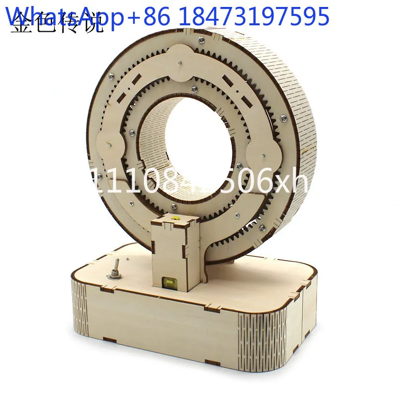 Electric rotating 3D three-dimensional assembly model scientific experiment teaching aids, technology small production materials