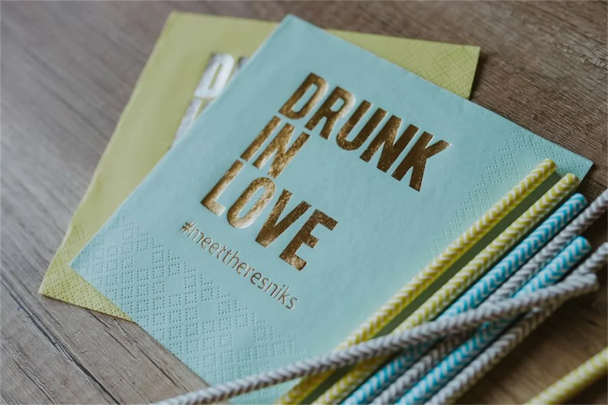 50 PCS Personalized Napkins, Drunk in love, Personalized Napkins, Custom Napkins, Wedding Napkins, Monogramed Napkins, cocktail