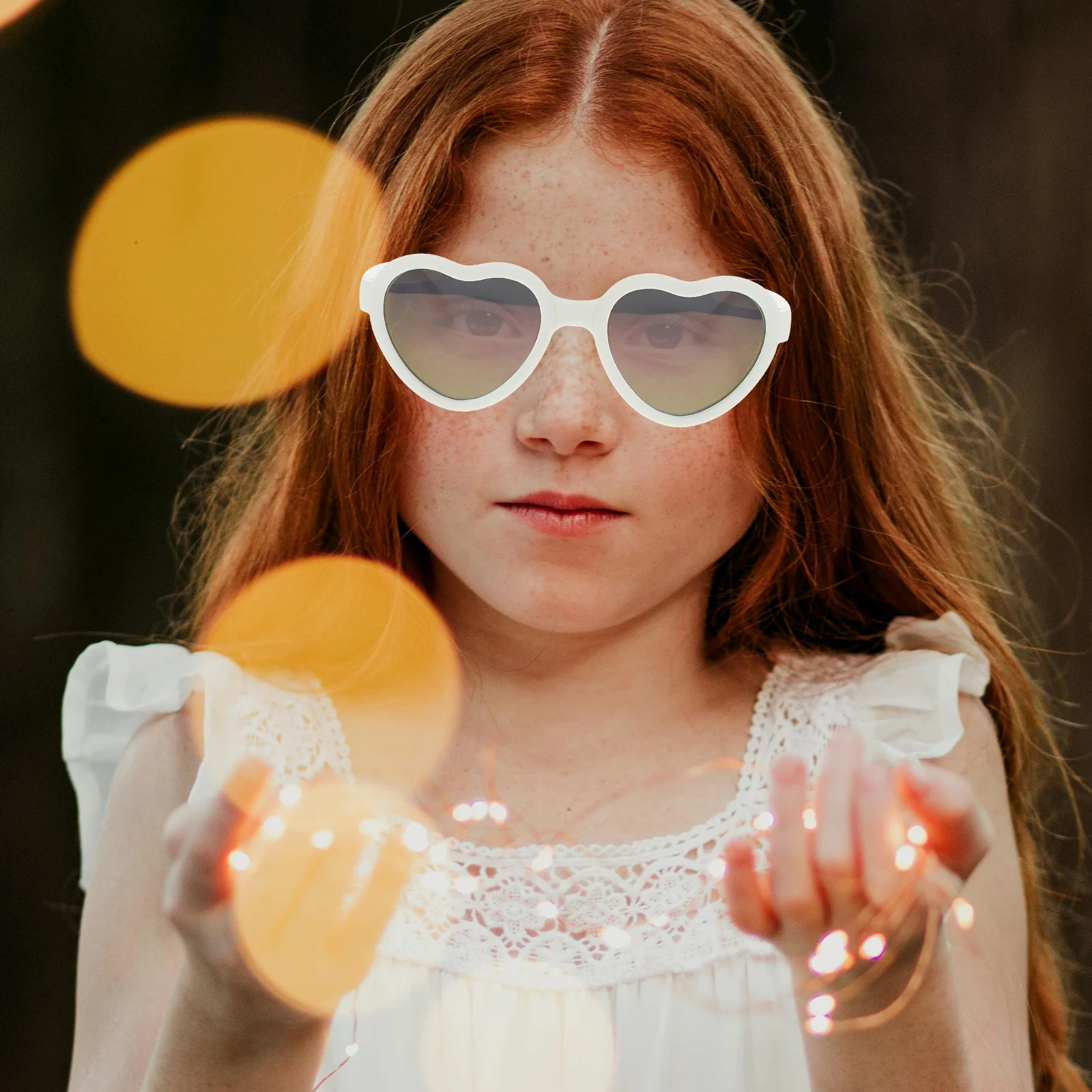 

Polarized Sunglasses Uv Protection Heart Shaped Eyewear For Summer Outdoor Party Accessories