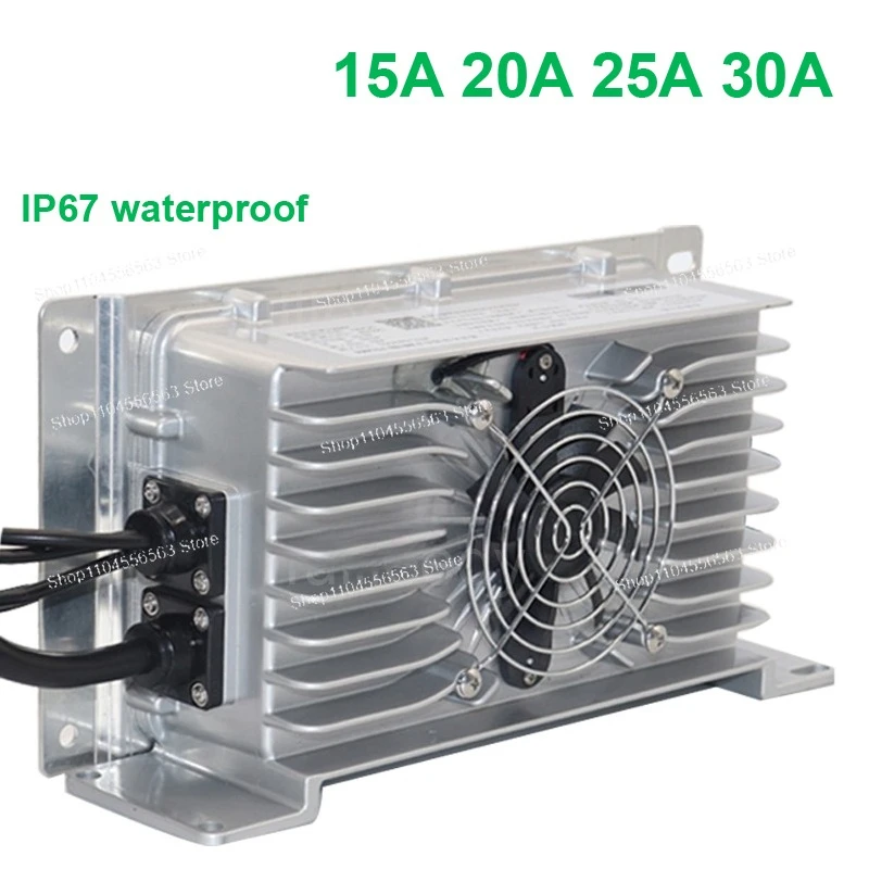 IP67 Waterproof 12v 30A 25A 20A Charger  24V 50A 14.6V 16.8V 29.2V 29.4V  for Lithium Ion Lifepo4 LTO Battery Lead Acid Battery