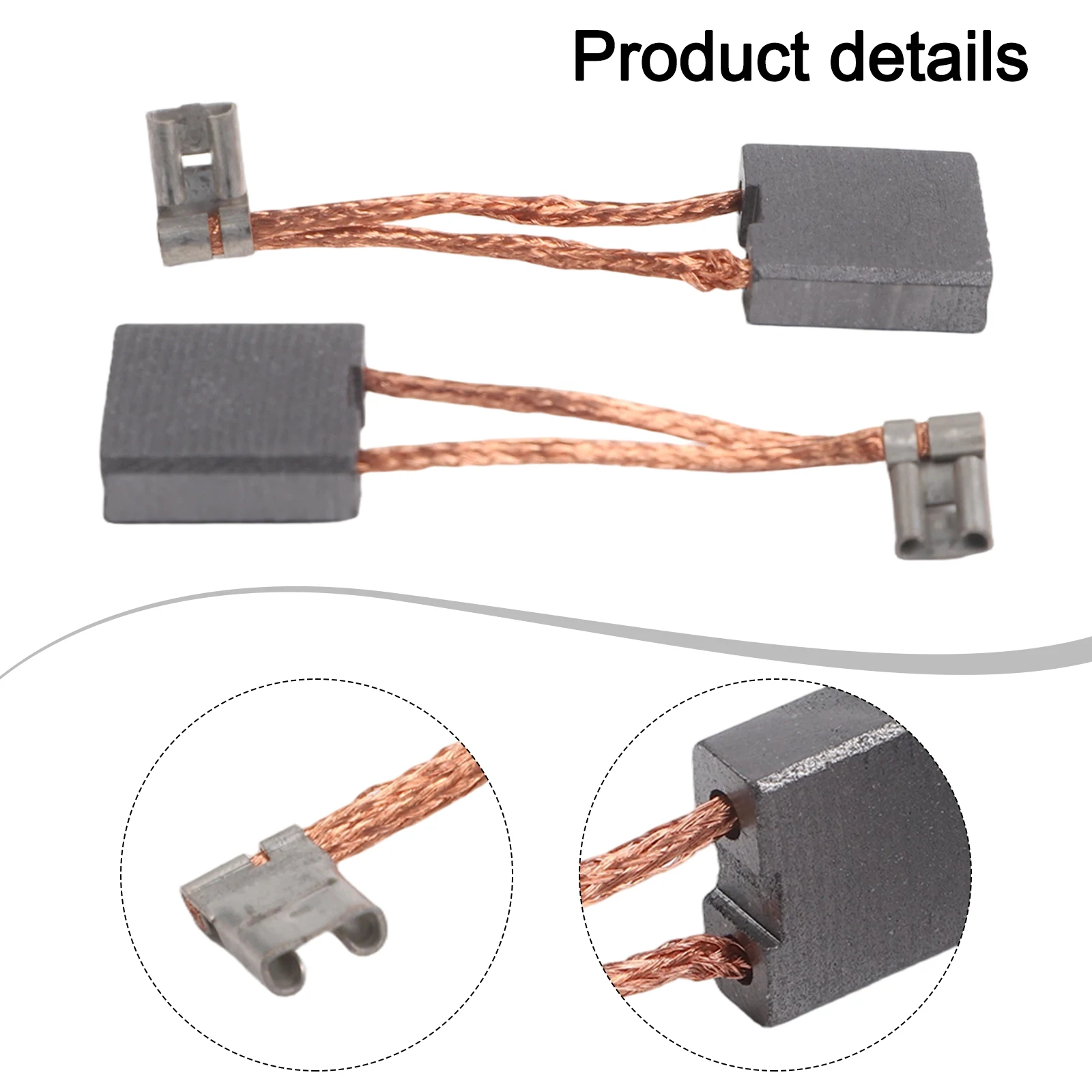 Carbon Brushes For 180mm 230mm Angle Grinder Slotting Machine Motor Carbon Brush With Metal Spring And Wire