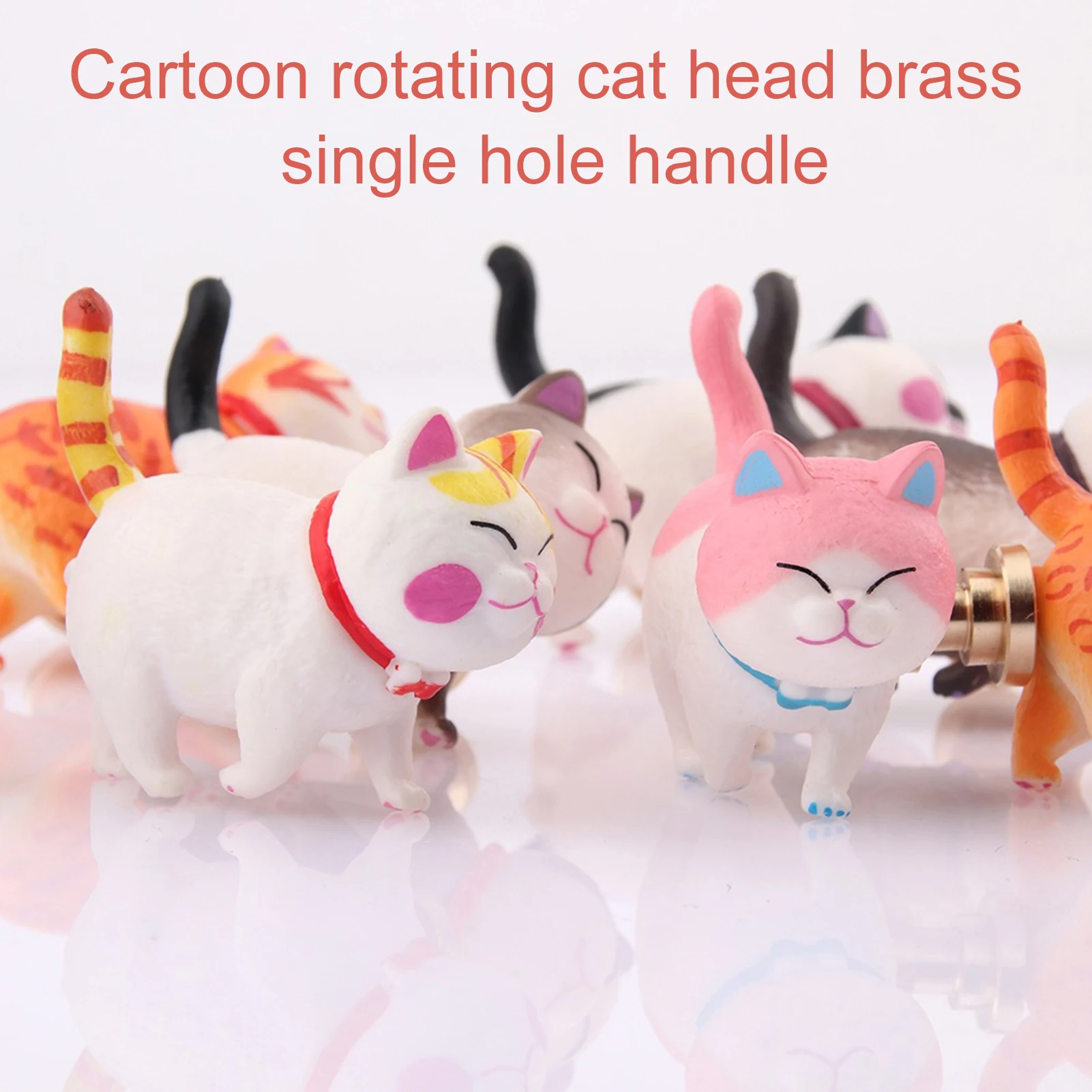 Cartoon Furniture Handle Cute Cat Shaped 3D Door Handle For Cabinets Storage Boxes Doors Windows Household Decoration Accessory
