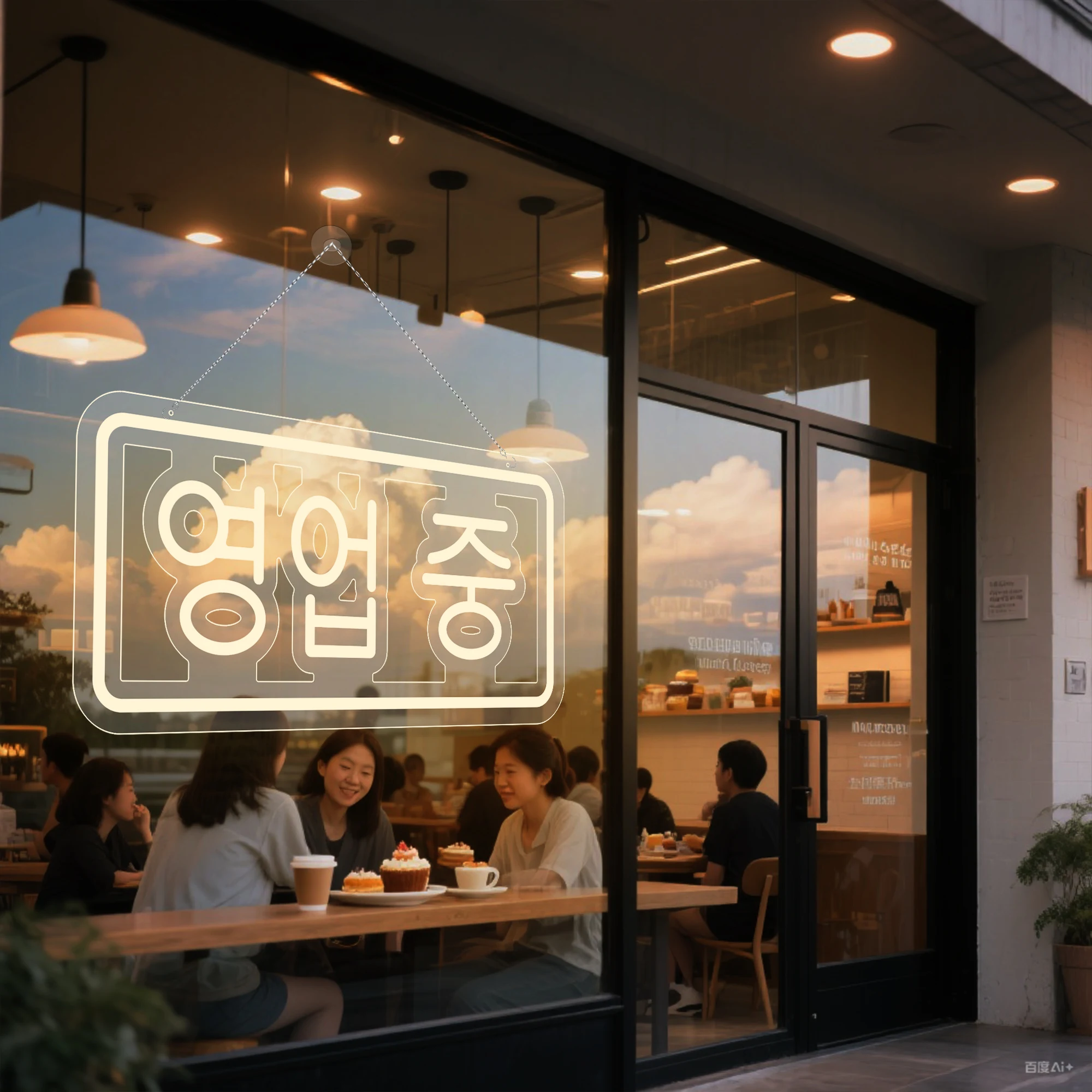 42cm LED Neon Open Sign Multilingual Soft Bright Silicone Lights with Transparent Backer for All Store Business