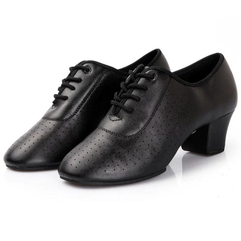 Women Leather Jazz Dance Shoes Woman Latin Salsa Ballroom Shoe Soft Breath Woman's Practice Dancing Shoes Ladies Sneakers