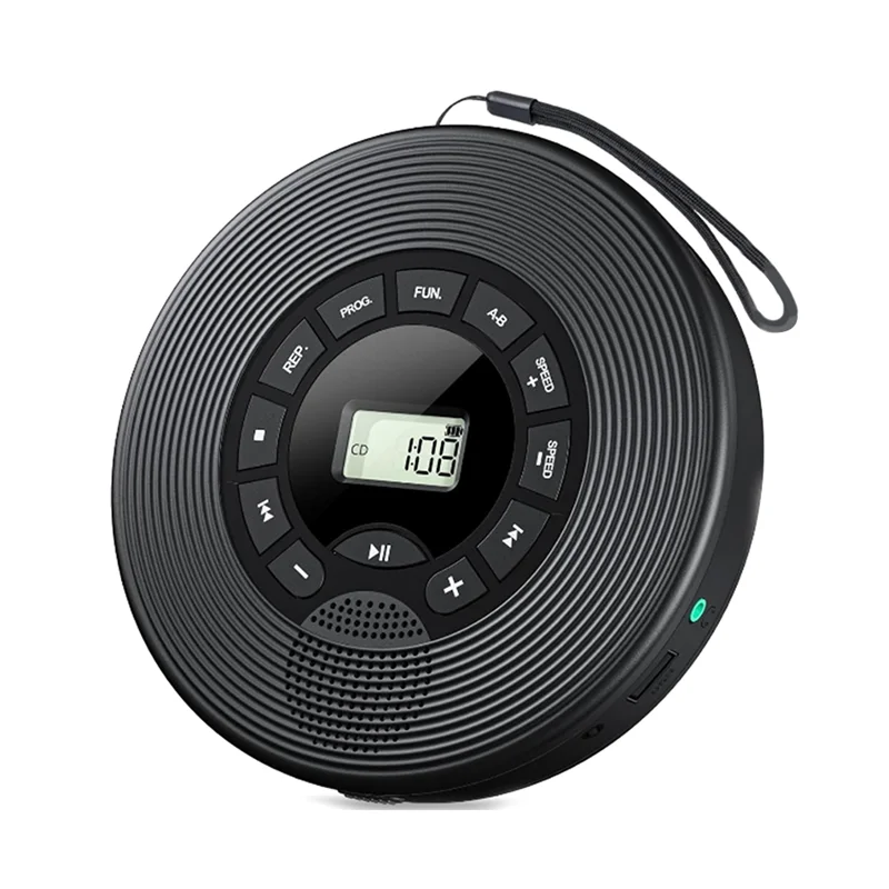 -A89Z противоскользящий портативный Bluetooth CD-плеер 1500 мАч с FM-передатчиком, наушники AUX USB для автомобиля Discman