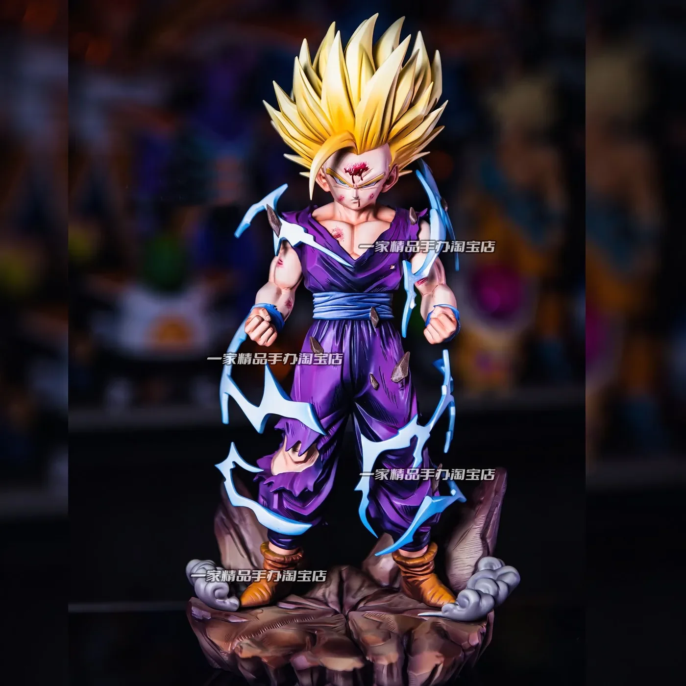 Image of 22cm Dragon Ball Z Super Saiyajin 2 Wufan GK-Statue Einzelkopf-Skulptur mit Sockel Chassis-Dekoration Anime-Geschenk