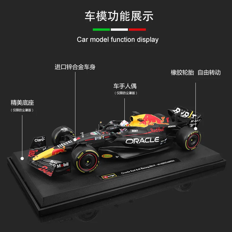 Bimei Gao 2023 F1 Model 1:18 Red Bull Rb19 Formula Model Racing Simulation Alloy Ornament Car