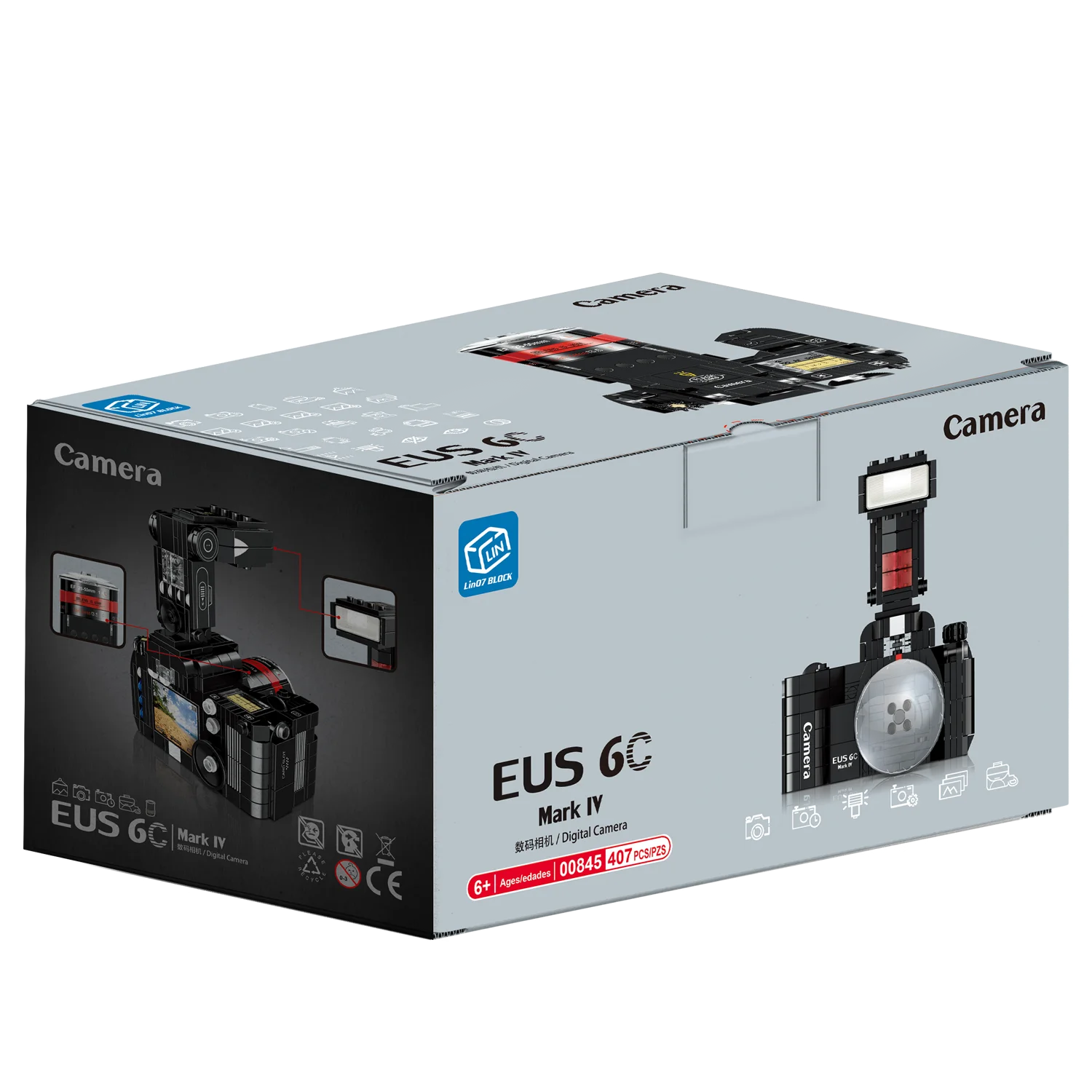 창의적인 316 F 디지털 카메라 사진 MOC 빌딩 블록 키트, 클래식 교육 모델 브릭, 어린이 크리스마스 선물, 622 개