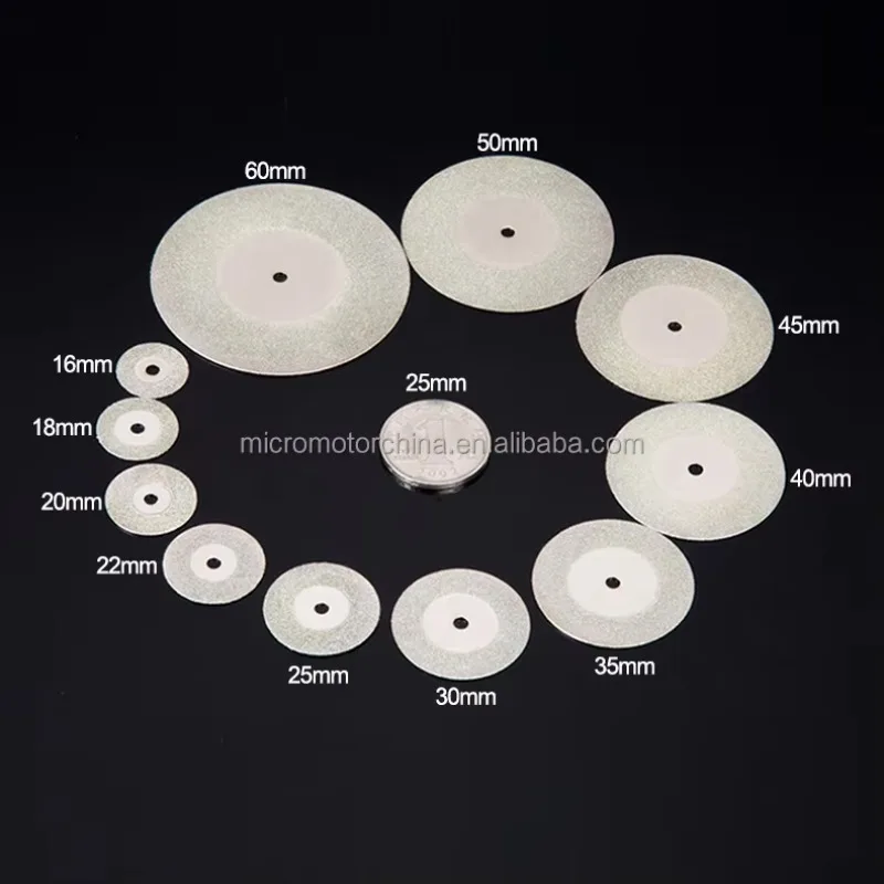 

Jewelry Making Tool 16mm - 60mm Diamond Cutting Wheel Cut Off Discs Coated W/Mandrel 40mm for Dremel Rotary Tools