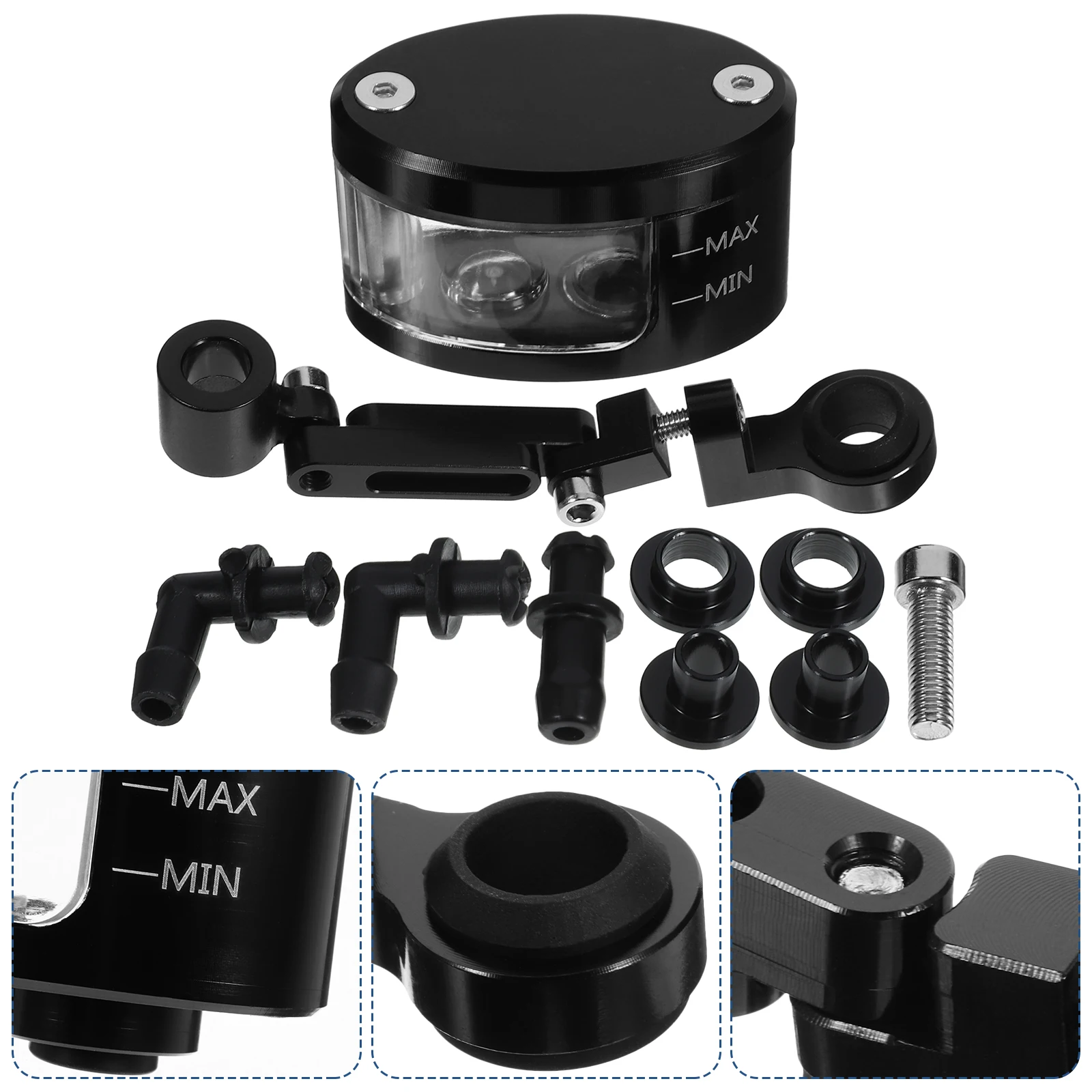 

Aluminum Alloy Motorcycle Brake Oil Cup Clutch Reservoir Tank Durable Fluid Container Universal Bike Models Easy Installation