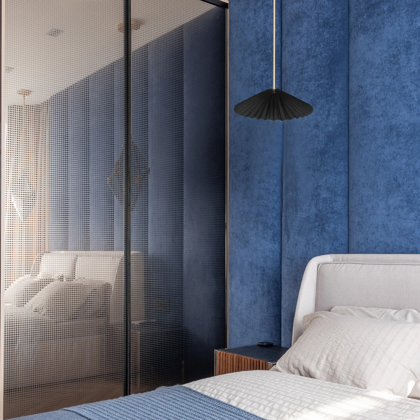 

Modern Pleated Fabric Lampshade for Table Desk Lamp Iron Frame Soft Light Diffuser Small Replacement Shade for Home Hotel