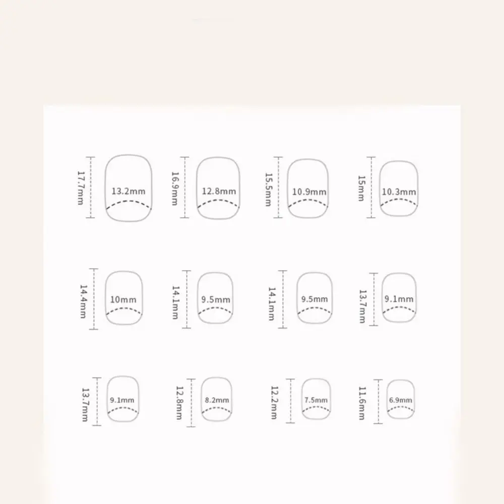 短い丸い偽のネイル,完全なカバー,取り外し可能,フランス,青,葉,ネイルチップ,24個