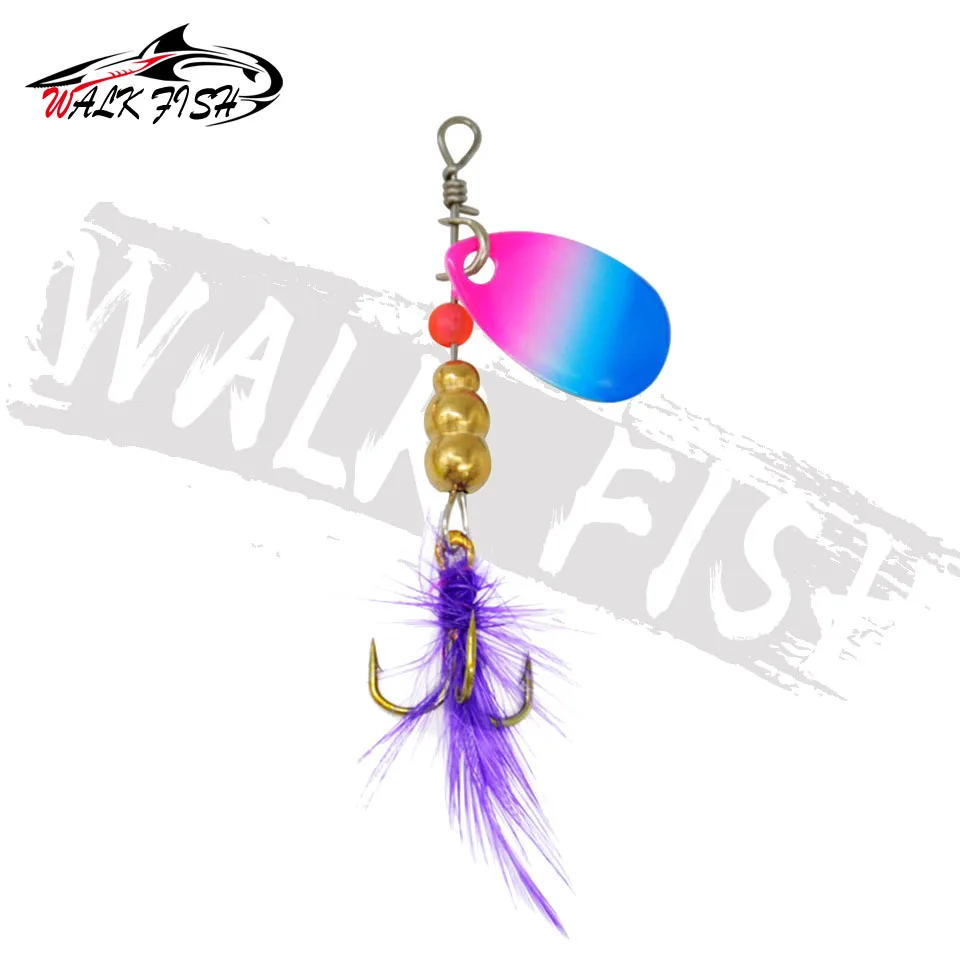 WALK FISH Fishing Lure Hand Shake Rotation cekiny 3g 4.5g Spin Bait Metal sztuczne przynęty Mandarin Bass Spinner związek przynęty