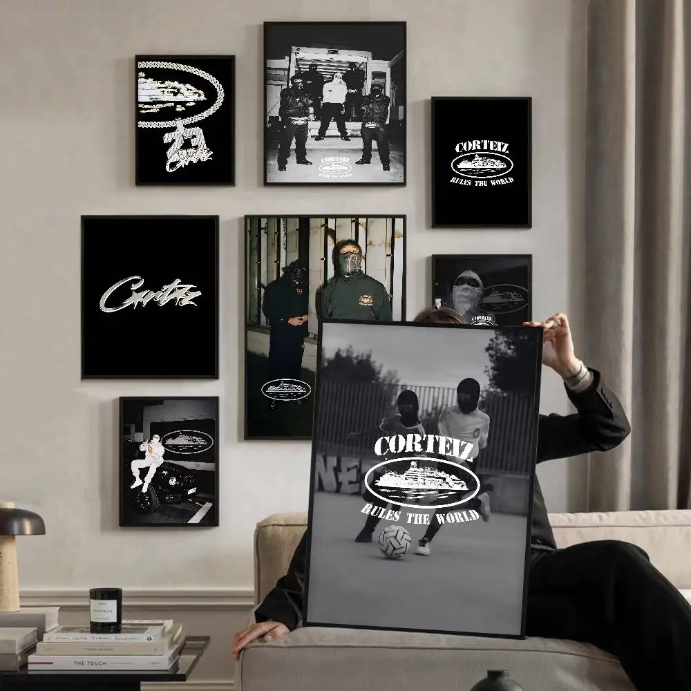 C-Corteiz Star Classic Movie Posters Adesivo de papel à prova d'água Coffee House Bar Decor Art Wall Stickers