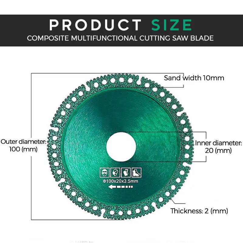 คอมโพสิตมัลติฟังก์ชั่นใบเลื่อยตัดลูกหมู100mmUltra-thin ใบเลื่อยกระเบื้องเซรามิคตัดแผ่นตัดเหล็ก