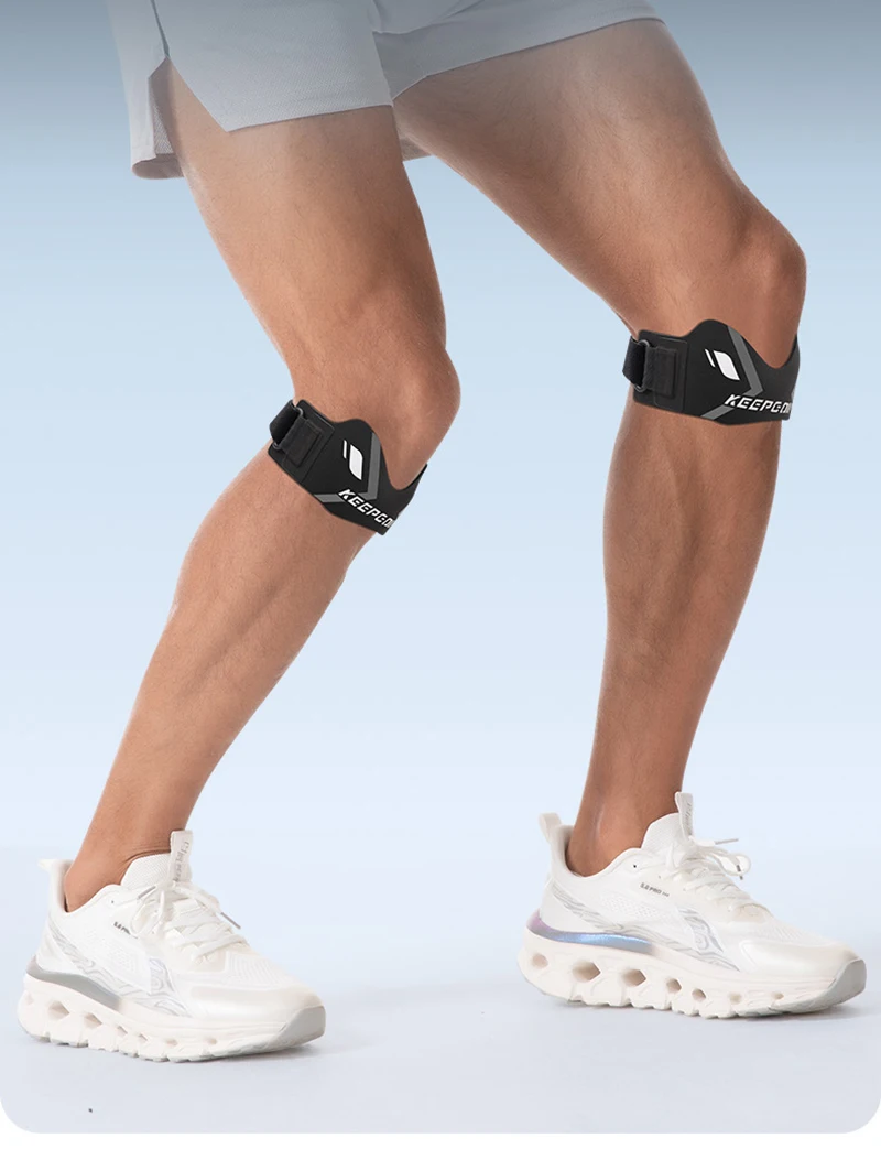 1 Stück Patella-Kniebandage Fitness Lauf Sport Basketball Verstellbare Stoßdämpfende Kompressions-Kniebandage – Detail 1