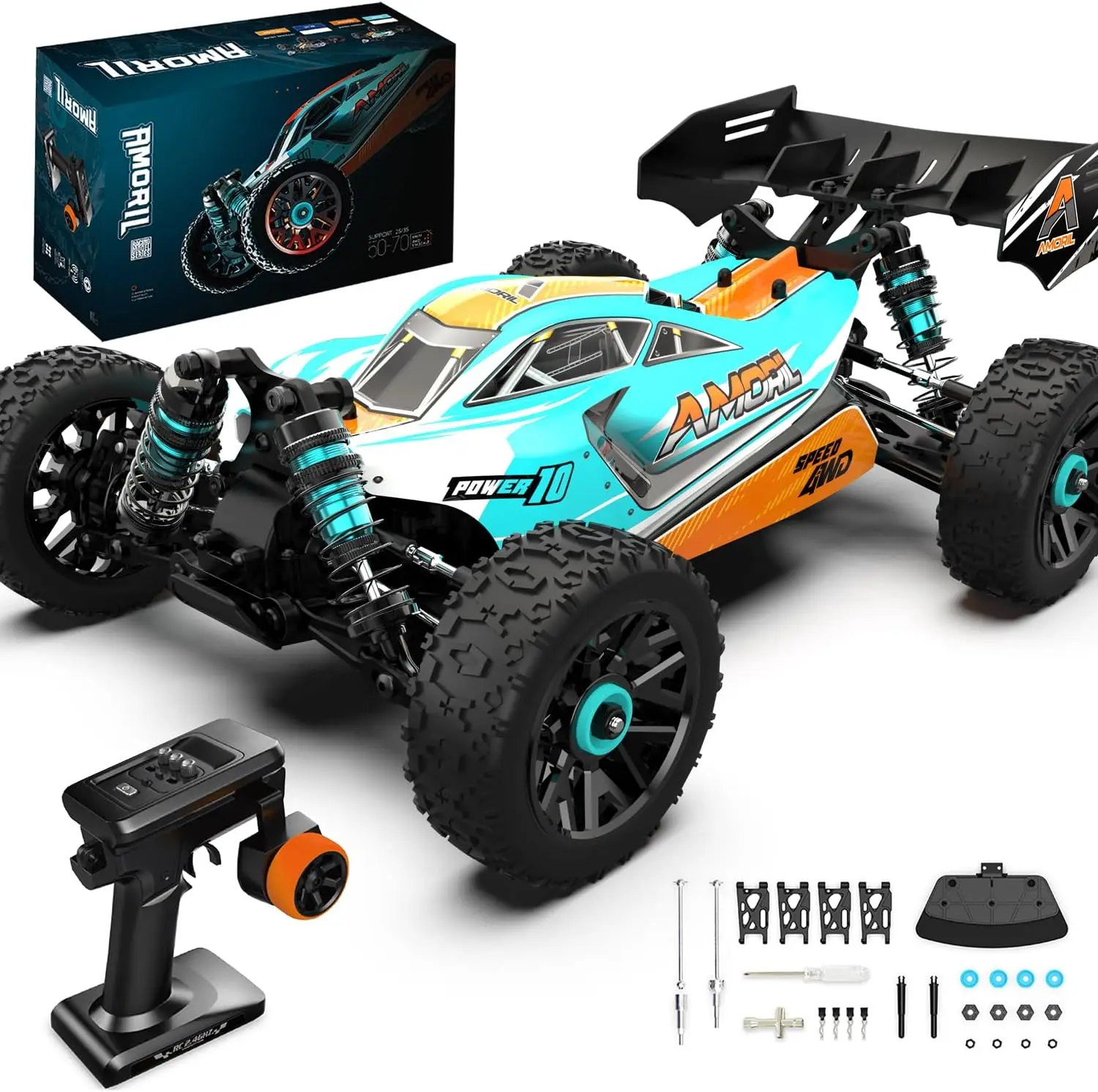 1:14 Fast RC Cars for Adults,Max 70+KMH Hobby Remote Control Car,4X4 Monster Truck Racing Buggy,Electric Vehicle Toy for Kids wi