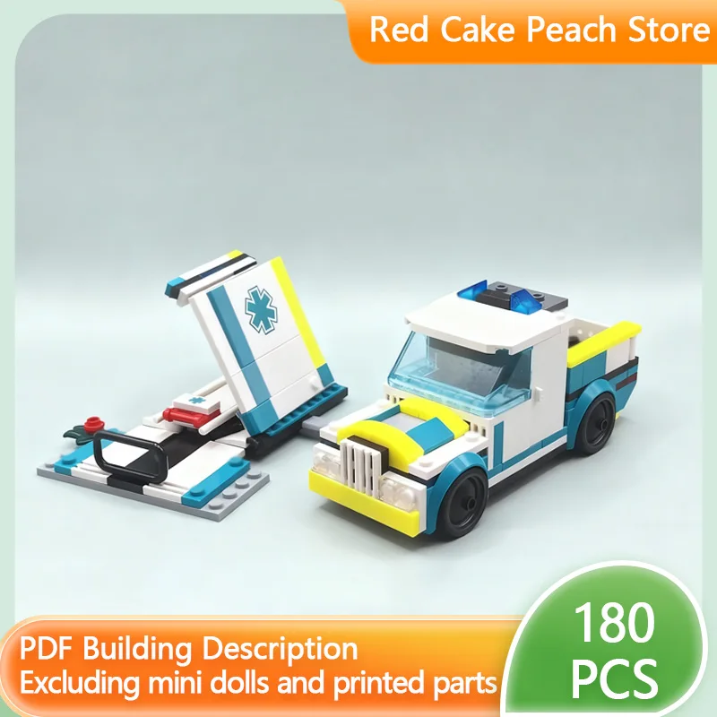 

Модель городской спасательной техники MOC, строительные кирпичи, лагерь, медицинские транспортные средства, модульная технология, детские праздничные подарки, игрушки, костюм