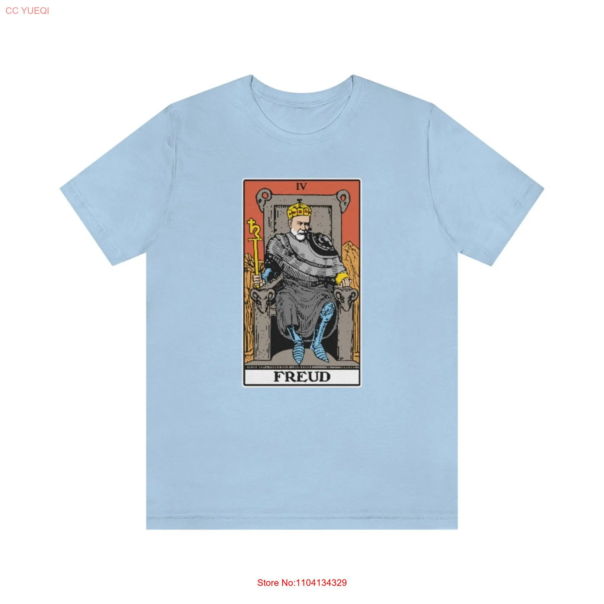 Freud Emperor Tarot Psychoanalysis Philosophy T shirt long or short sleeves