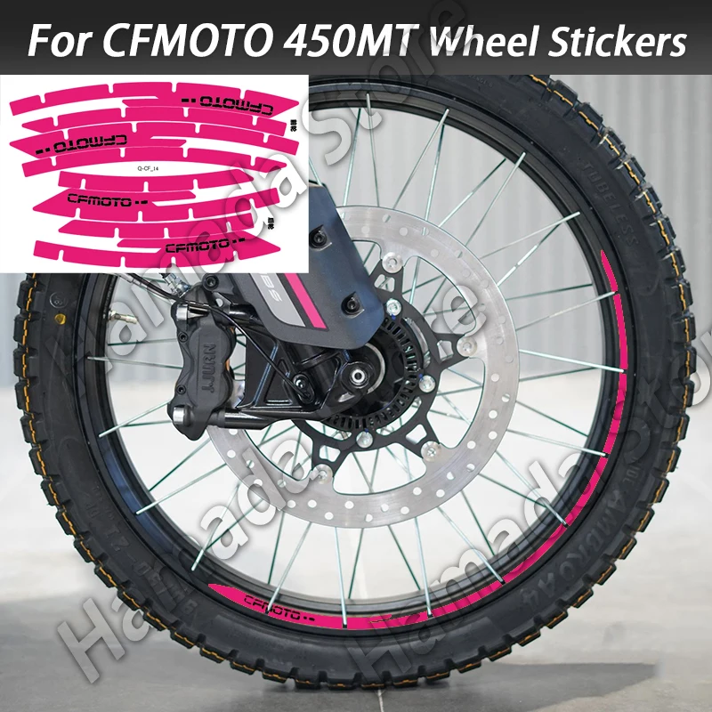 For CFMOTO 450MT 450 MT Wheel Rim Sticker Reflective Accessories Waterproof Decal