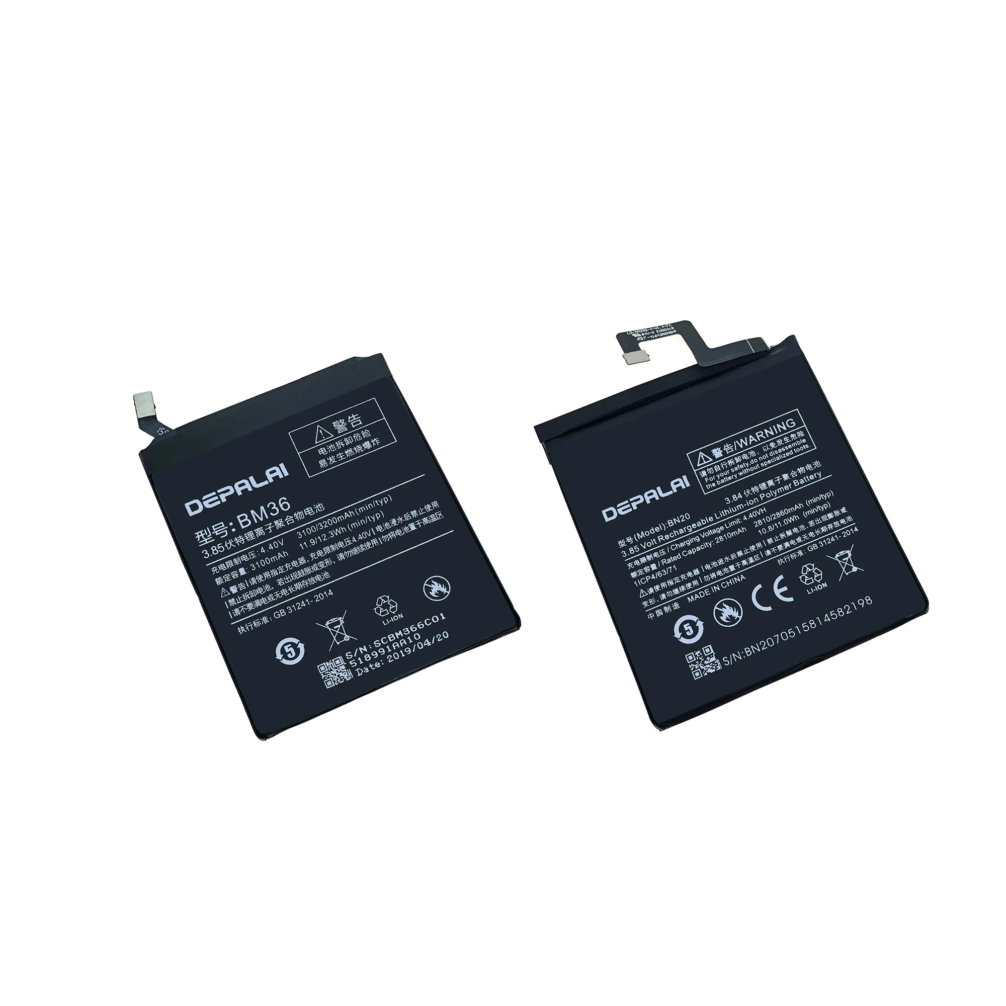 

For Xiaomi 5 Mi 5s 5sPlus Mi 6 5c 5X A1 A2 6X Replacement Battery BM22 BM36 BM37 BM39 BN20 BN31 BN36 Phone Batteries