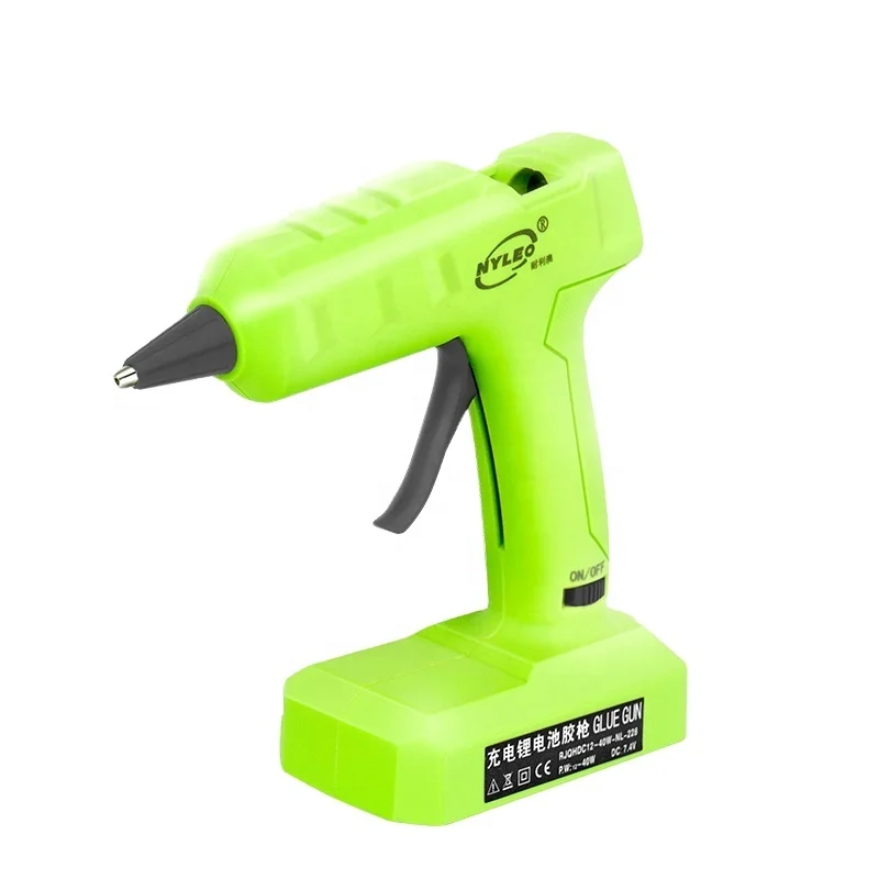 

Lithium Battery Portable Battery Cordless Glue Gun 40 w for 7mm Hot Melt Glue Stick