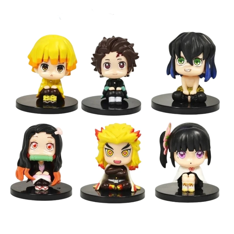 

Demon Slayer Anime Action Figure Doll Nezuko Tanjirou Shinobu Zenitsu Hashibira Inosuke Kimetsu No Yaiba Toy Kids Gift Ornaments