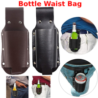 2/1PCS Leather Beer Bottle Waist Holster Beer Belt Bag Handy Wine Bottles Beverage Can Holder Travel Outdoor Camping Supplies