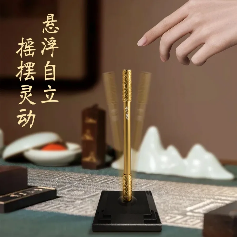 For Unise Gold New Creative Self-turning God National Hoop Dinghai Signing Style Pen Ruyi Trend Needle Writing Simple Pen Gifts