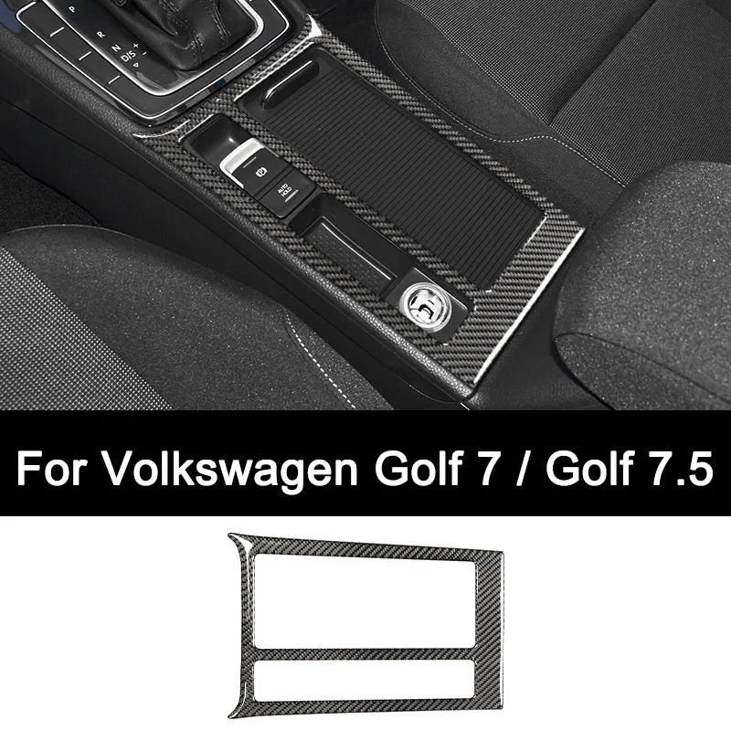 

For Volkswagen Golf Mk7 Mk7.5 (2012-2019) Premium Carbon Fiber Auto Cup Holder Panel Decorative Sticker Auto Accessories