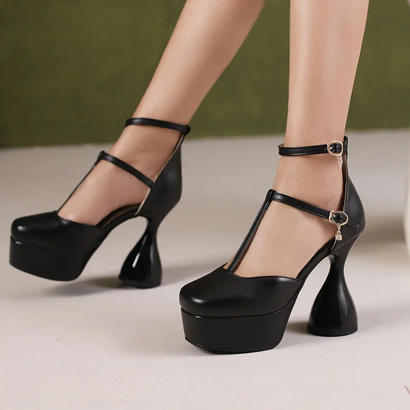 Fashion Heels Design Women Sandals Summer Shoes for Lady Nightclub Pumps 12cm High Heeled Sandals Platform Women Shoes WSH5047 image 5