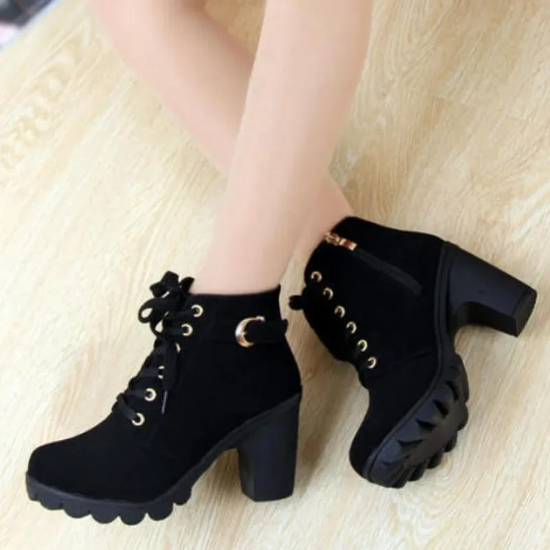 2023 New Winter Women Pumps Boots High Quality Waterproof Warm Female Shoes Fashion Women Ankle Boots Big Size 43 Fast Shipping