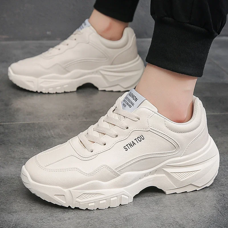 Chunky Sneakers Fashion Men Shoes Brand White Male Casual Shoes Autumn Platform Vulcanized Shoes Zapato Para Hombre 2024 New Hot