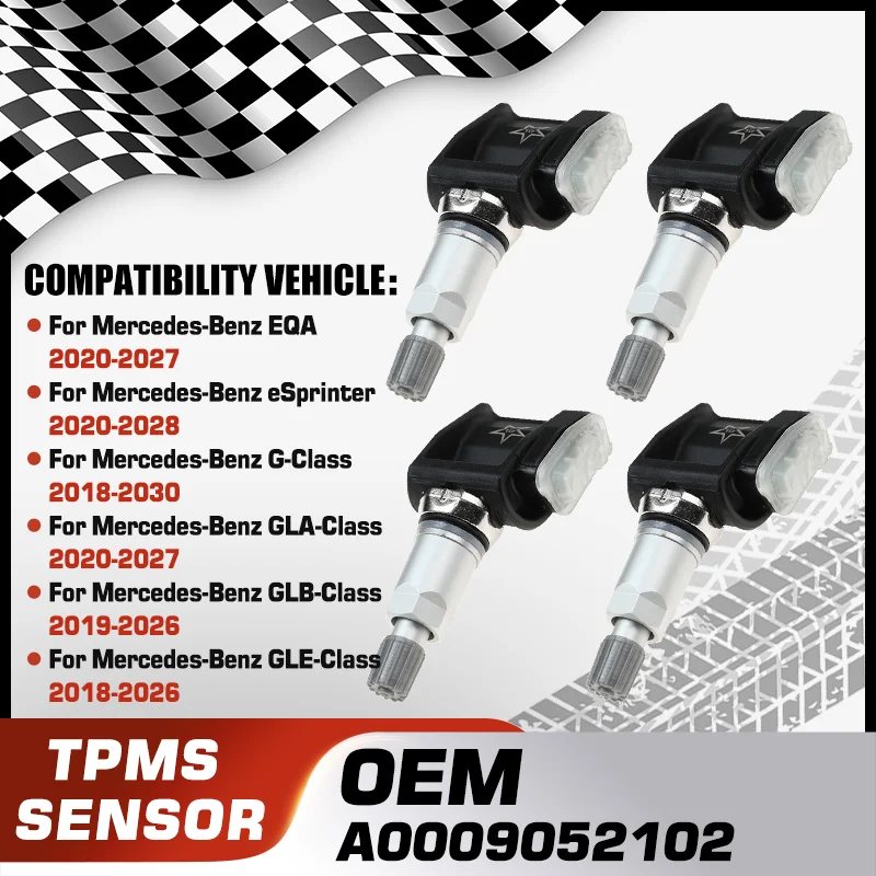 

TPMS Tire Pressure Sensor Monitoring System For Mercedes-Benz EQA eSprinter G-Class GLA-Class GLE-Class GLS-Class GT-4 Sprinter