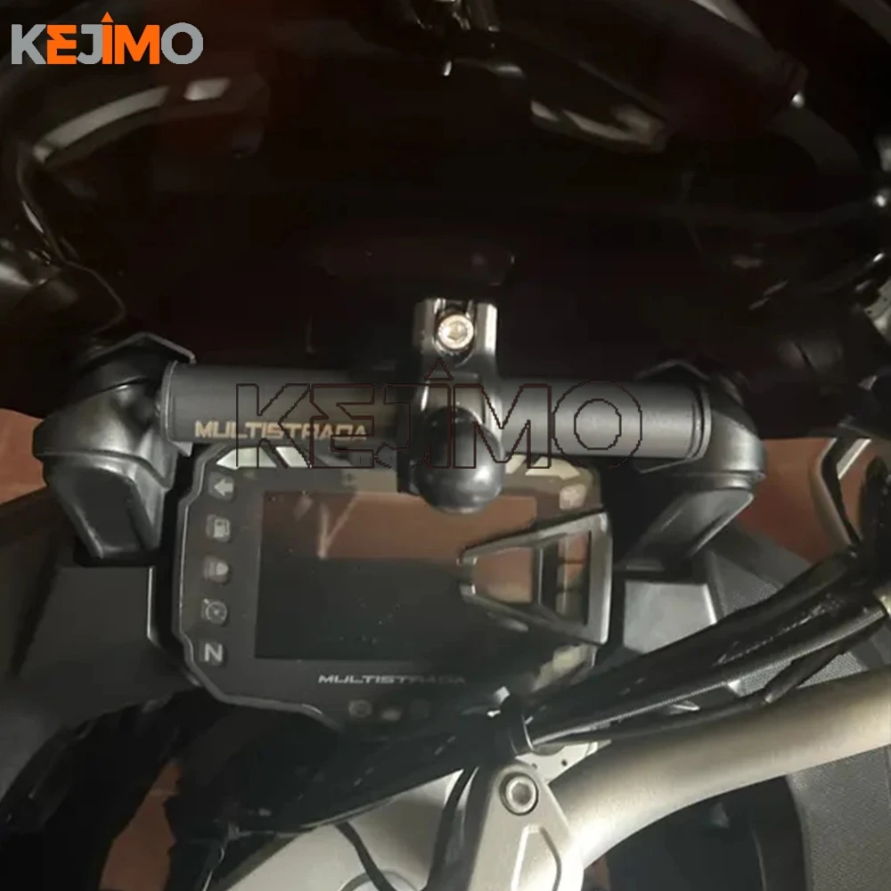 نظام تحديد المواقع الهاتف دعم جبل 2024 ل Ducati Multistrada 1200/1260 S 950 /V2 2015 2016 2017-2023 دراجة نارية الملاحة قوس حامل