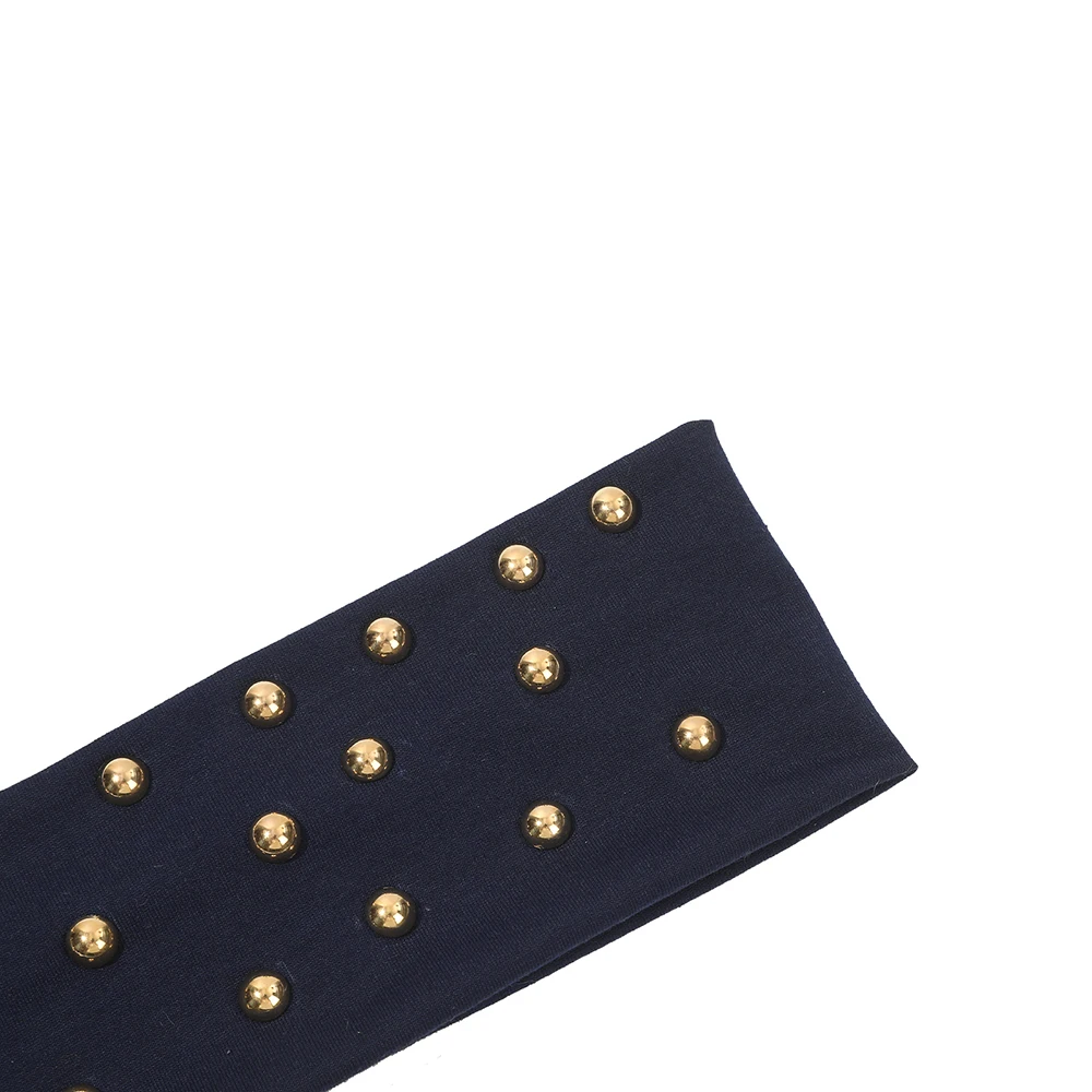 新しいメタリックパール象嵌ヘアバンド秋/冬ワイドエッジ弾性ヘッドバンド女性の日常暖かくファッショナブルなヘアアクセサリー