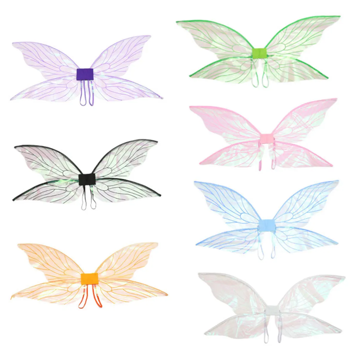 Butterfly Fairy Wings Dress Up Angel Wings Girls Birthday Party Favor Accessories Cartoon Cosplay Cicada Elf Wings Princess Wear