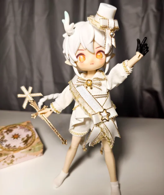 Only Clothes Suit For Ob11 Bjd Doll White Knight Baby Dress Set Kids Trendy Toy Surprise Gift For Girl Changing Clothes Souvenir